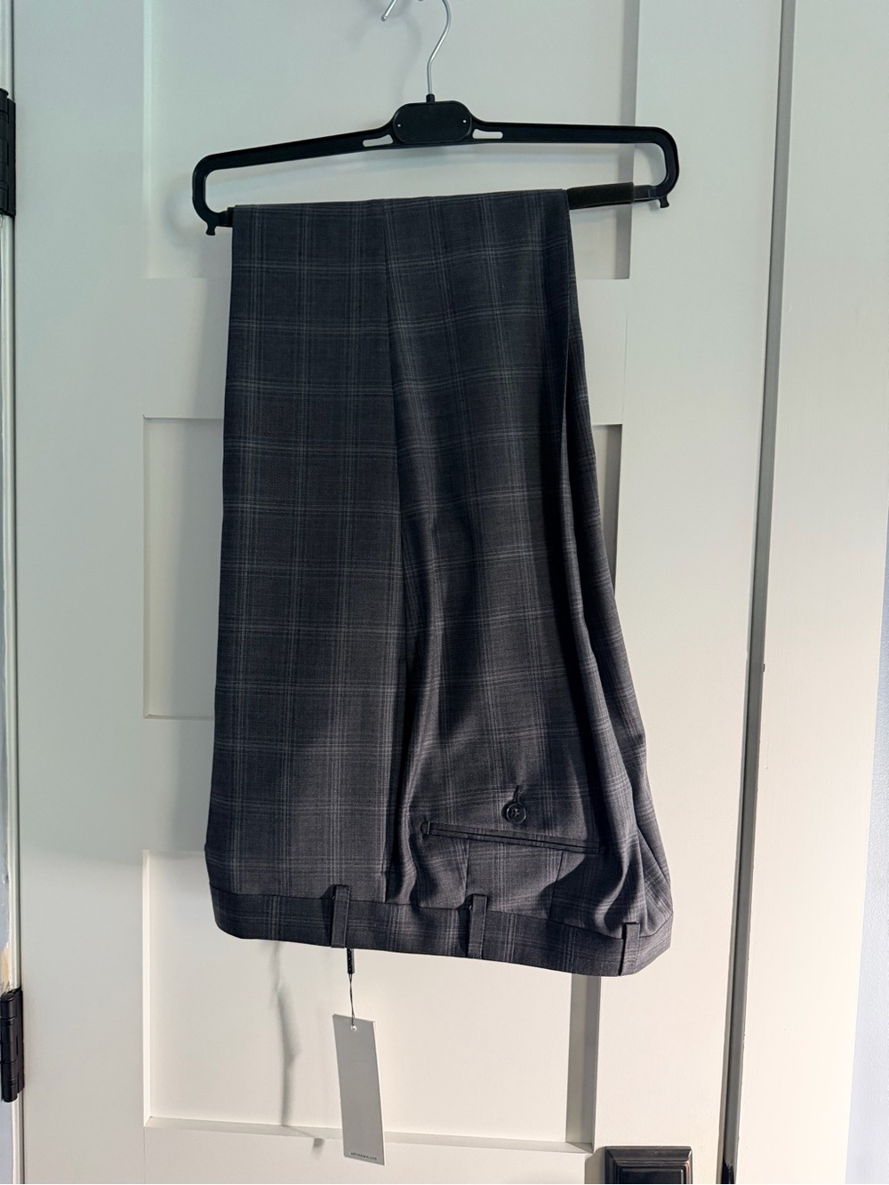 Calvin Klein Charcoal Gray Plaid Dress Pants